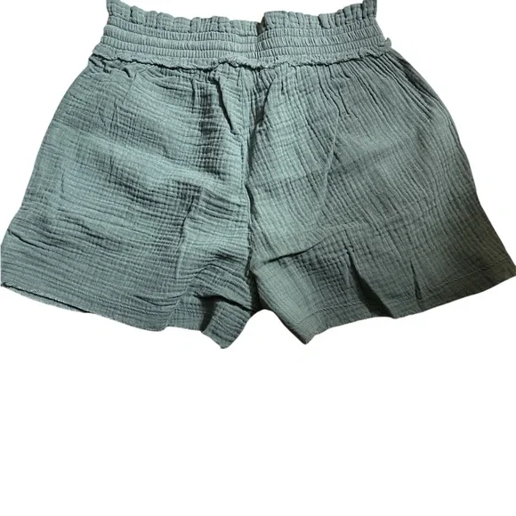 New - Zenana 100% Cotton Shorts Green - Picture 2 of 2
